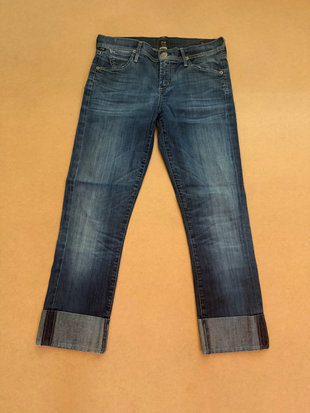Citizens of Humanity Women's Dark Blue Cuffed Jeans Size 27 - Picture 3 of 11